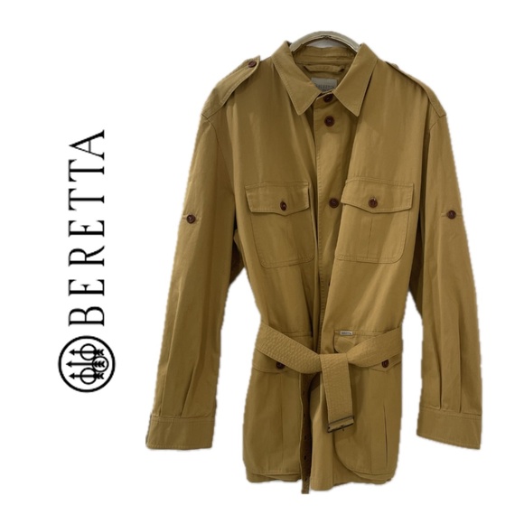 BERETTA Other - BERETTA {US 44} Safari Jacket Serengeti Cotton Caramel /Khaki Belt